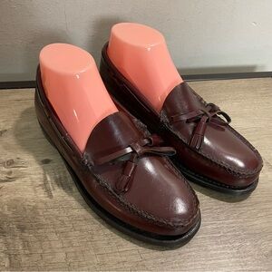 VINTAGE Women's WEEJUNS GH Bass TASSEL TIE Cordovan Leather LOAFERS Shoes  7 B